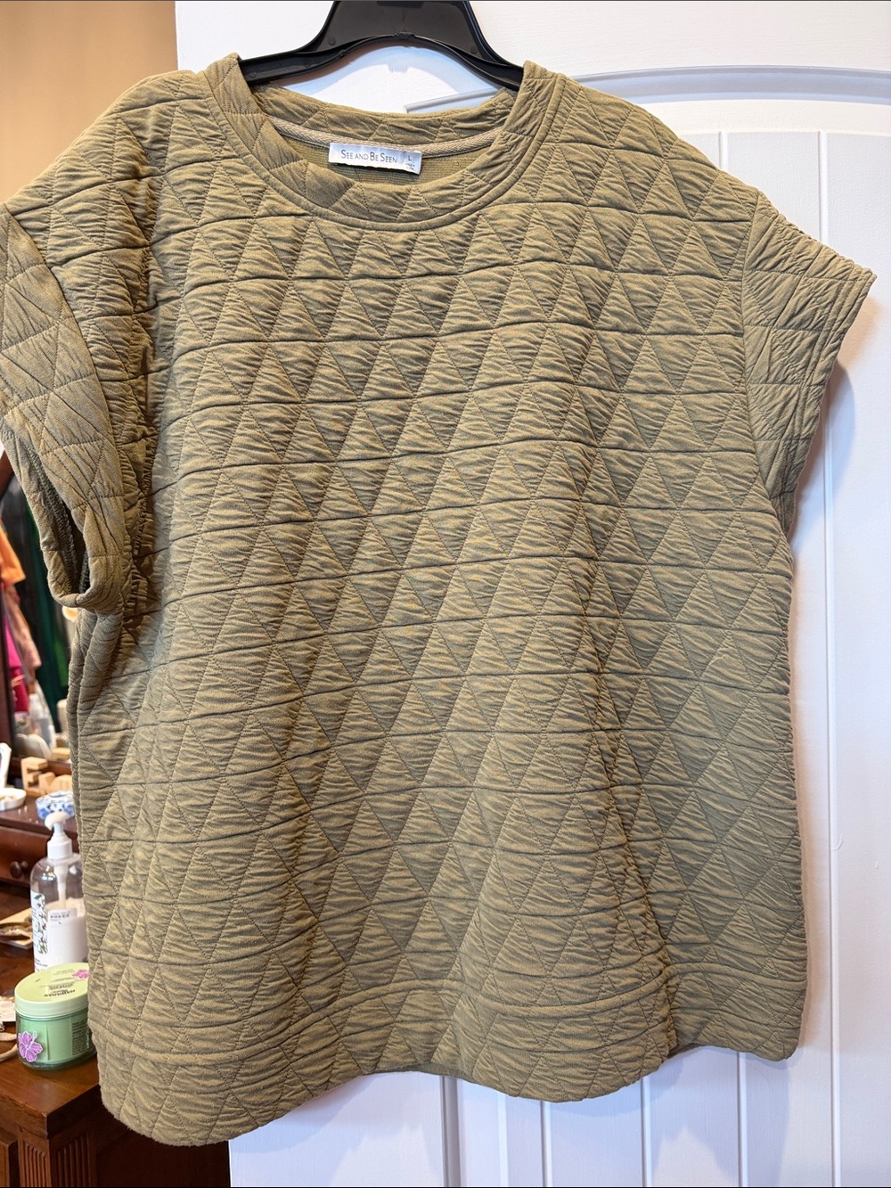 SEE AND BE SEEN Olive Knit Top